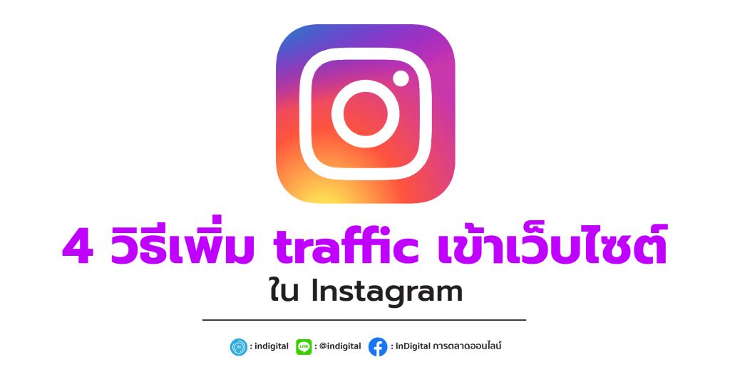4 วิธีรับ traffic เข้าเว็บไซต์ใน Instagram