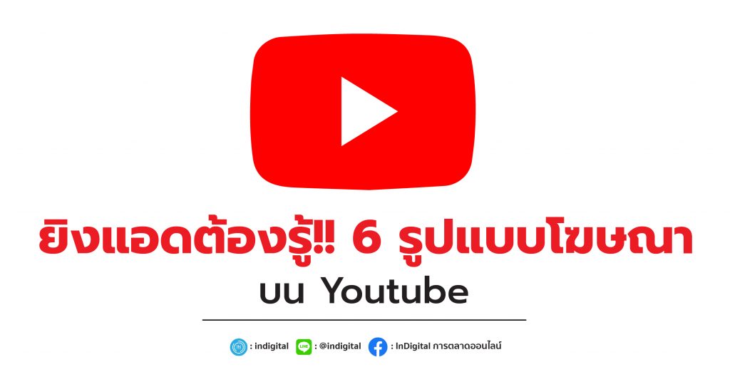 ยิงแอดต้องรู้!! 6 รูปแบบโฆษณาบน Youtube