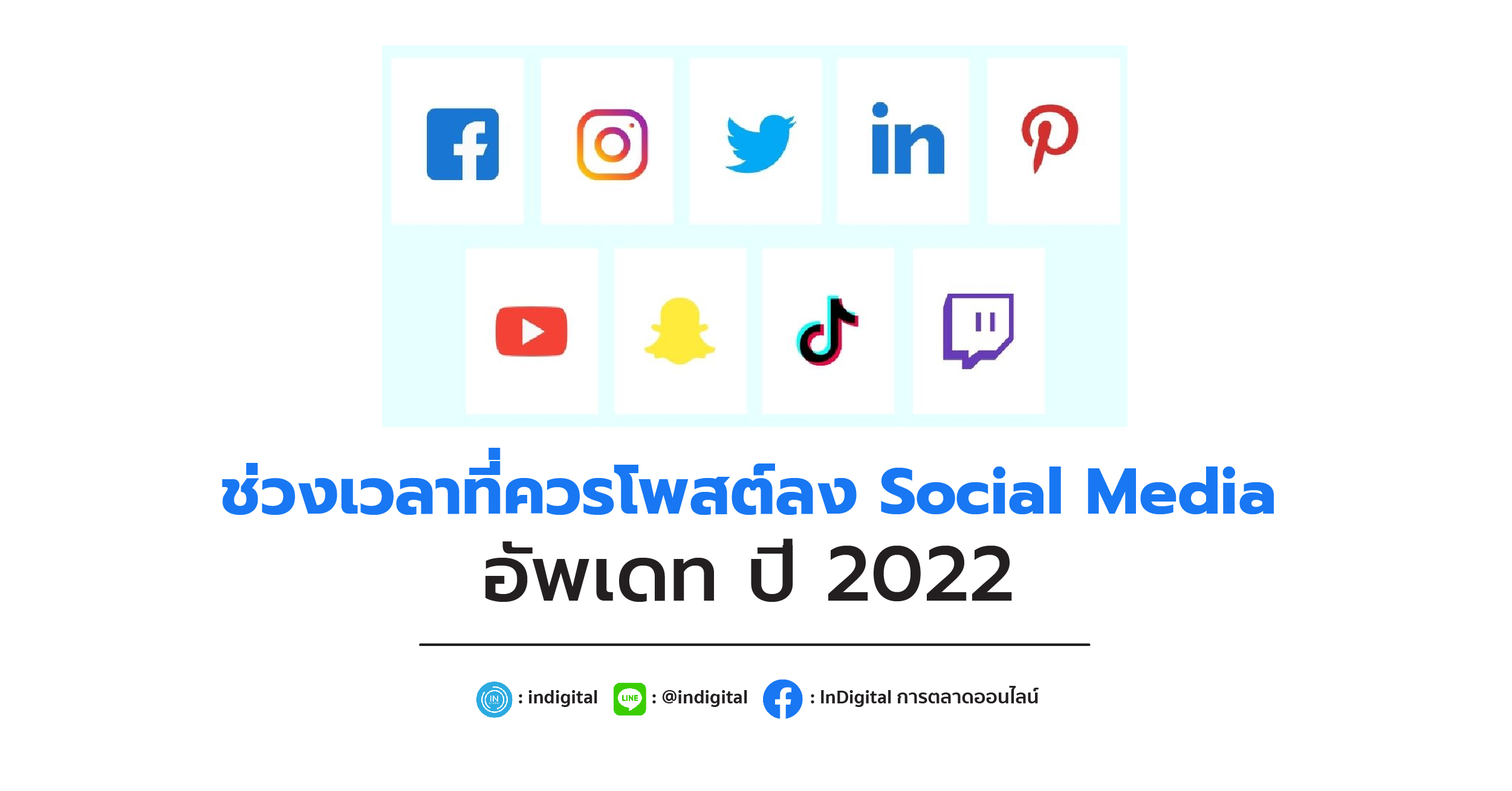 ช่วงเวลาที่ควรโพสต์ลง Social Media อัพเดท ปี 2022