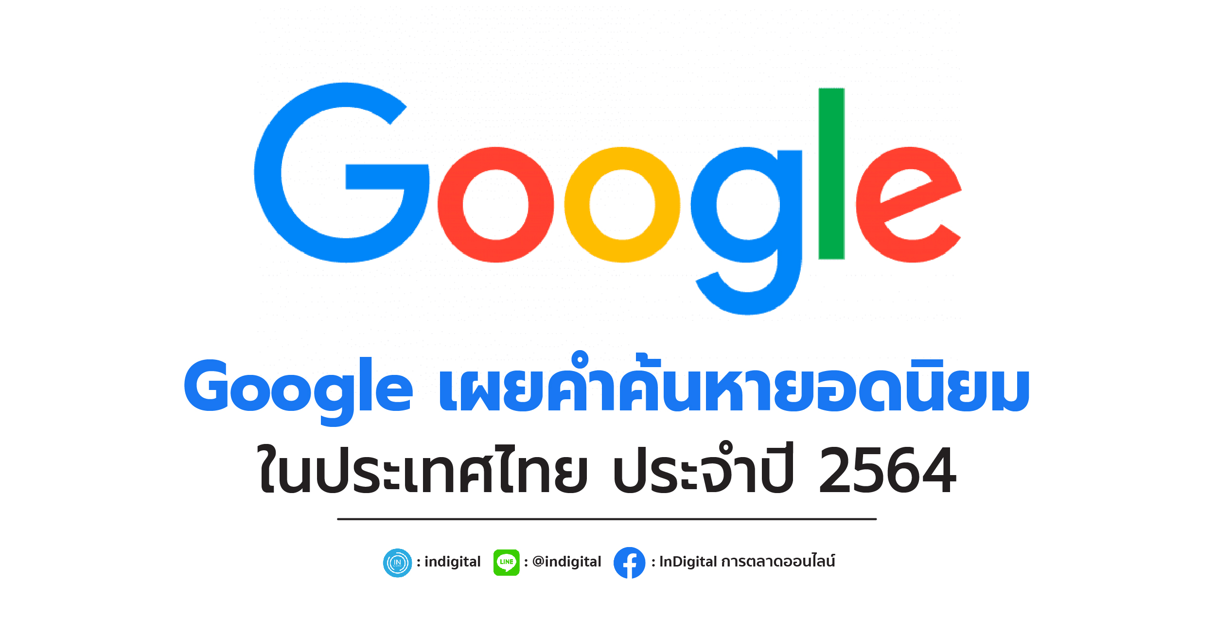 Google เผยคำค้นหายอดนิยม ในประเทศไทย ประจำปี 2564