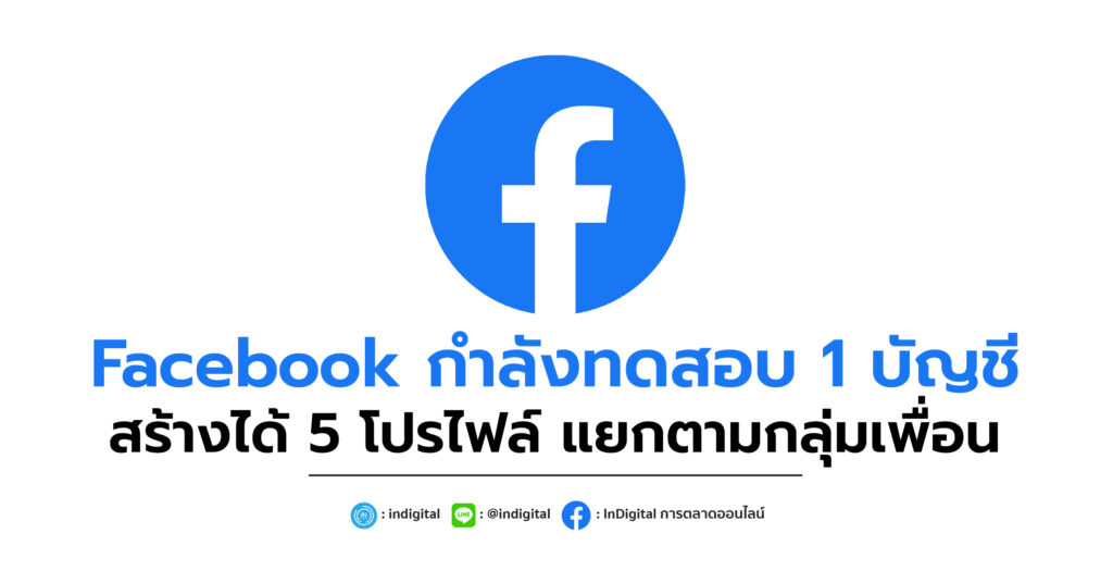 Facebook กำลังทดสอบ 1 บัญชี สร้างได้ 5 โปรไฟล์ แยกตามกลุ่มเพื่อน